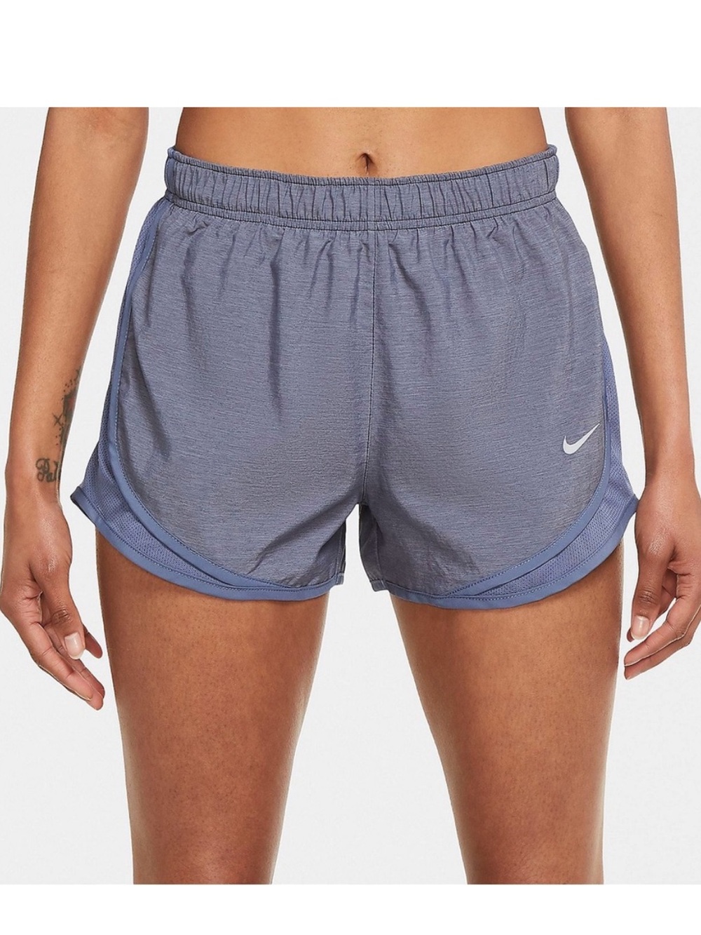 Small Nike Tempo Dri-Fit Slate Blue Athletic Shorts with Brief Lining